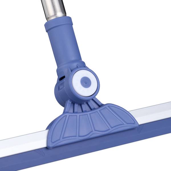 Wasserschieber mit Teleskopstiel Blau - Silber - Metall - Kunststoff - 52 x 135 x 4 cm