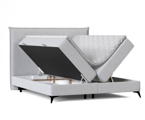 Boxspringbett Menzzo Hellgrau - Liegefläche Breite: 120 cm