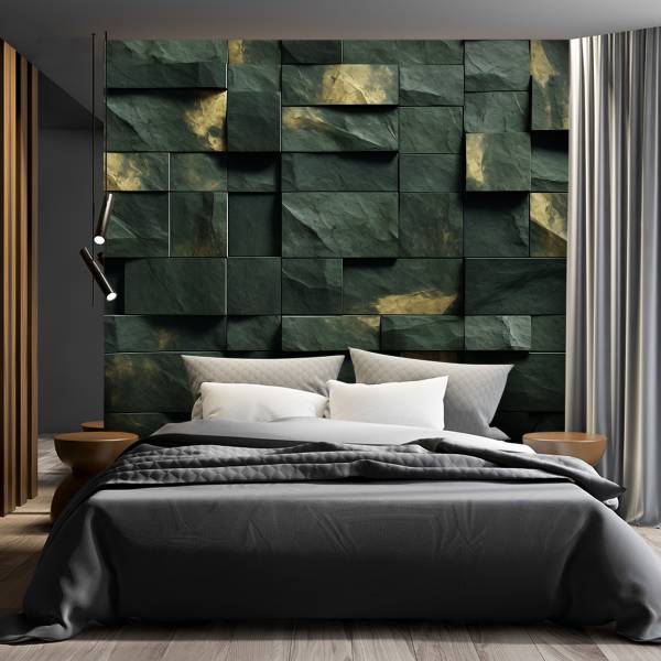 Fototapete Mosaik Würfel 3D 400 x 280 cm