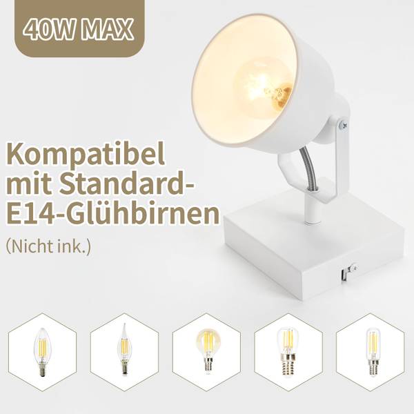 Deckenstrahler WGX Weiß - 14 x 17 x 14 cm