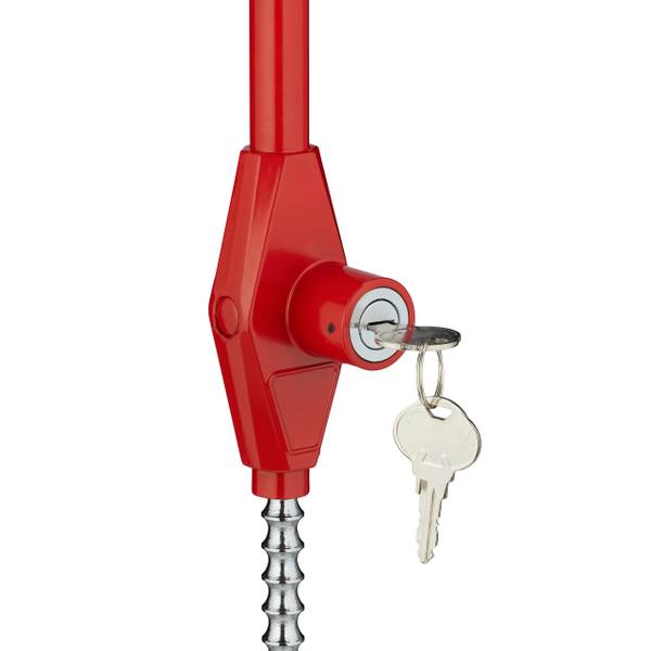 Stuurslot auto universeel zwart - rood - zilver - aluminium - staal - 12 x 81 x 5 cm