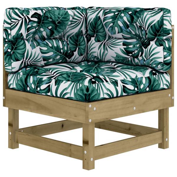 Ecksofas mit Kissen 2er Set V351 Dunkelbraun - 61 x 62 x 61 cm