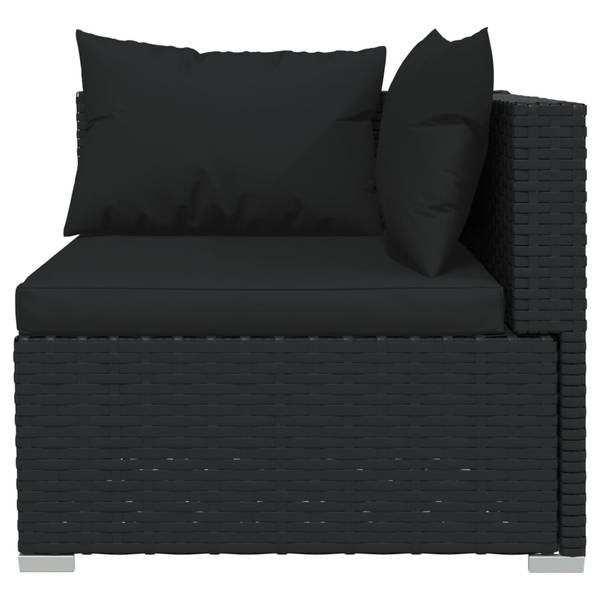 Loungeset 3017302 set van 3 zwart