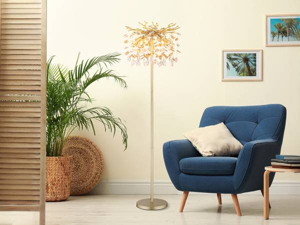 Stehlampe Celair Gold - Kristallglas - 46 x 155 x 46 cm