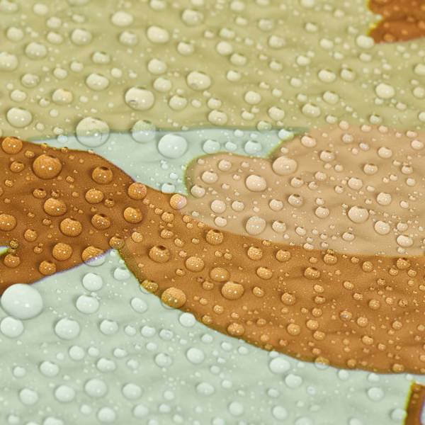 Puzzelmat baby boerderij afwasbaar beige - blauw - groen - kunststof - 90 x 1 x 90 cm