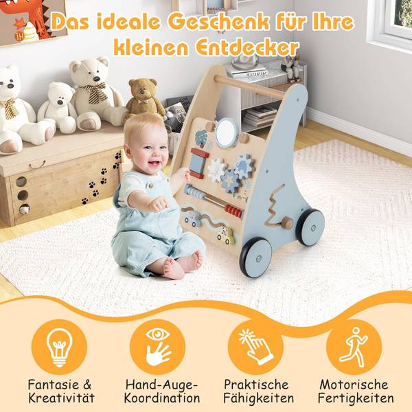 Lauflernwagen FY32336DE Blau - Holzwerkstoff - 31 x 46 x 35 cm