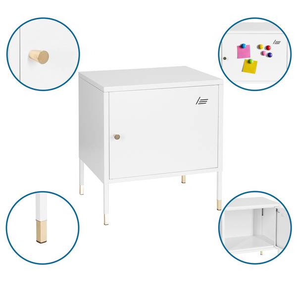 Büroschrank UMEO Weiß - Stahl - 35 x 50 x 45 cm