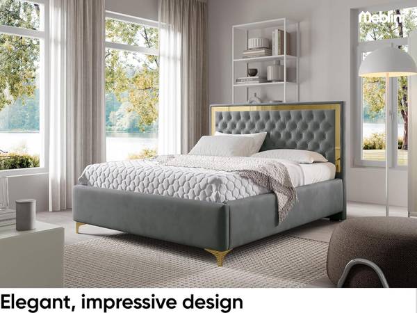 Polsterbett ARONA Dunkelgrau