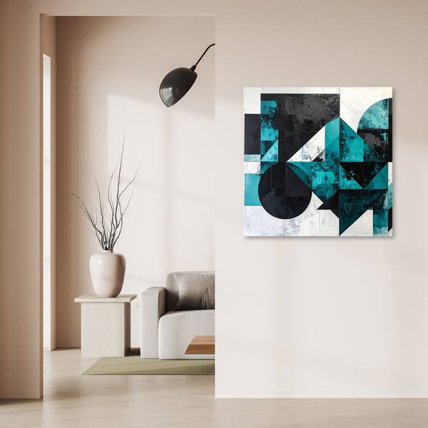 Wandbild Geometrische Formen 50 x 50 cm