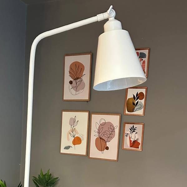Stehlampe Nevar Weiß - Metall - 30 x 165 x 30 cm