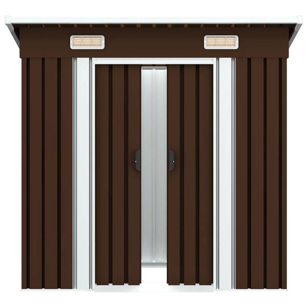 Gartenschuppen 47027 Braun - Metall - 194 x 181 x 121 cm