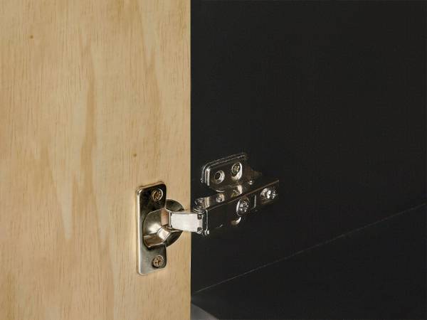 Sideboard DALCROSS Schwarz - Braun - Bambus - 80 x 80 x 43 cm