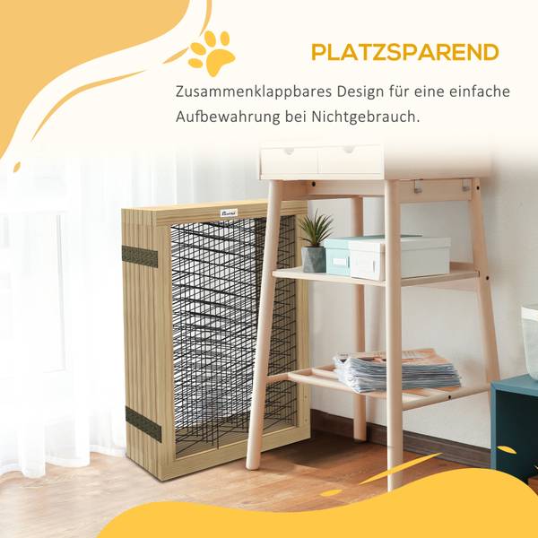 Hundetürgitter D06-194V01ND Braun - Massivholz - 44 x 70 x 375 cm