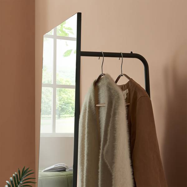 Miroir porte-manteau Saden Noir