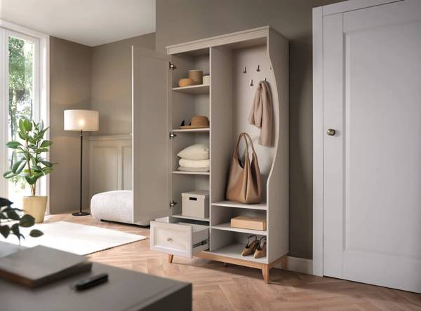 Garderobe WINDSOR Beige - Holzwerkstoff - 100 x 193 x 41 cm