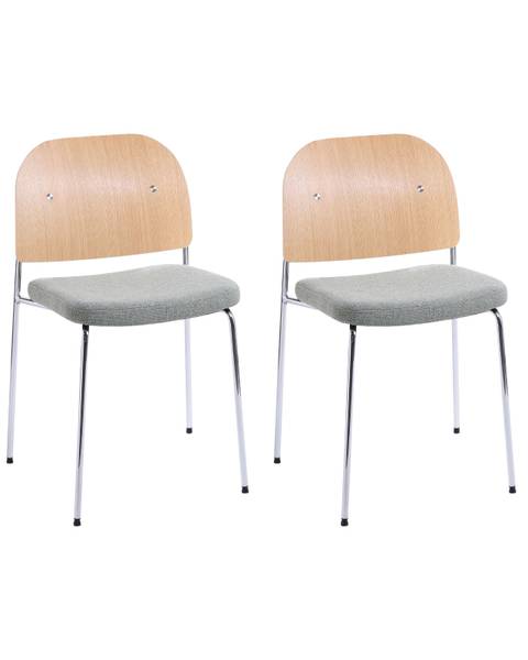 Stuhl ASHCROFT 2-tlg Braun - Grün - Hellbraun - Silber