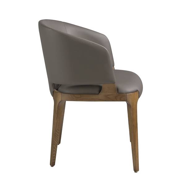 Chaise similicuir taupe foncé 4108 Marron - Cuir synthétique - Résine synthétique - Vinyle - 57 x 76 x 58 cm