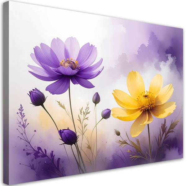 Canvas shilderij Bloemen 100 x 70 cm