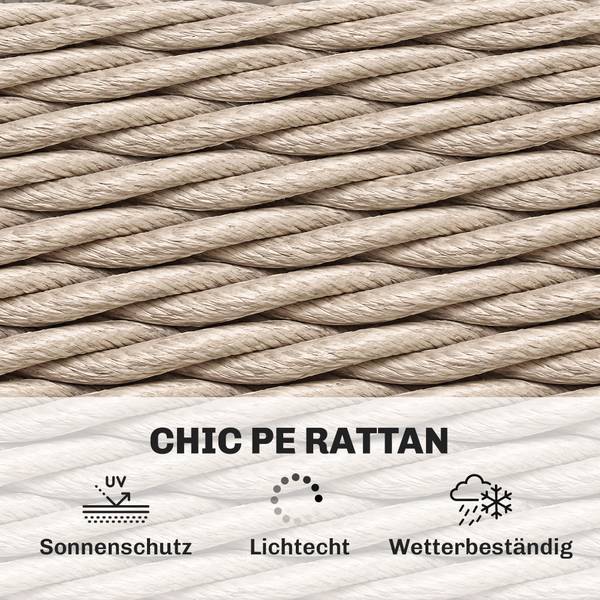 Outdoor Beistelltisch 867-317V00YL Gelb - Sicherheitsglas - Polyethylen - 65 x 50 x 65 cm
