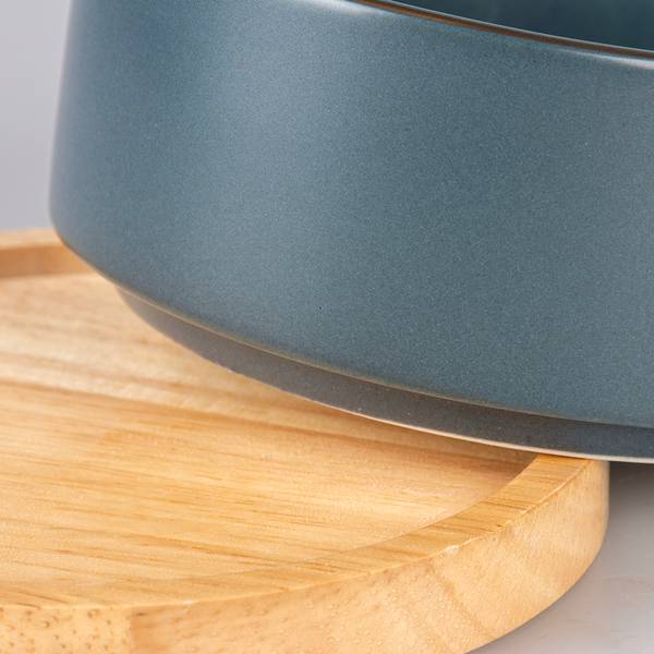 Keramiknapf Stone Timber Blau - Keramik - 13 x 6 x 13 cm