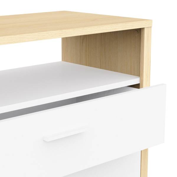 Ladekast HEVA wit - plaatmateriaal op houtbasis - 44 x 82 x 93 cm