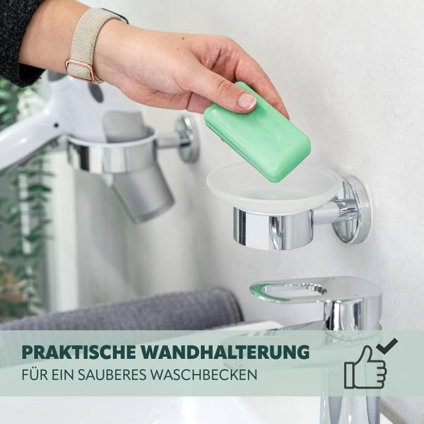 Seifenschale Lucente 67740 Silber - Metall - 13 x 11 x 7 cm