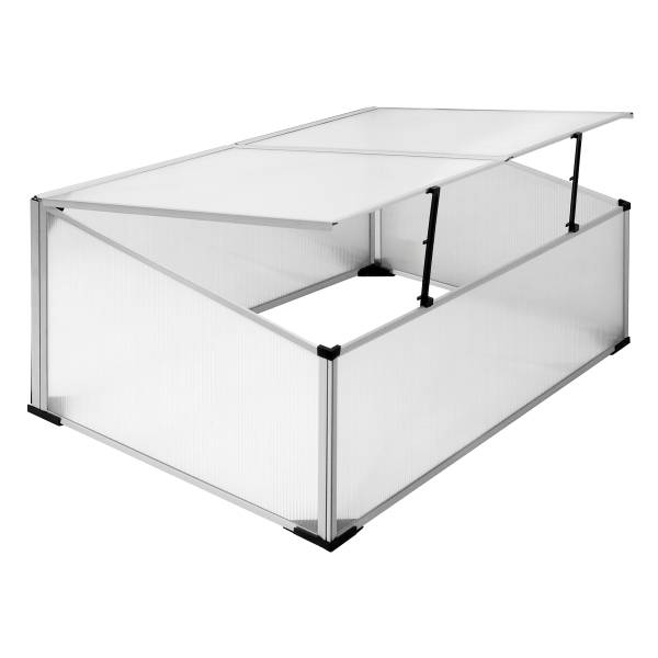 Frühbeet Silber - Metall - Kunststoff - 60 x 40 x 100 cm