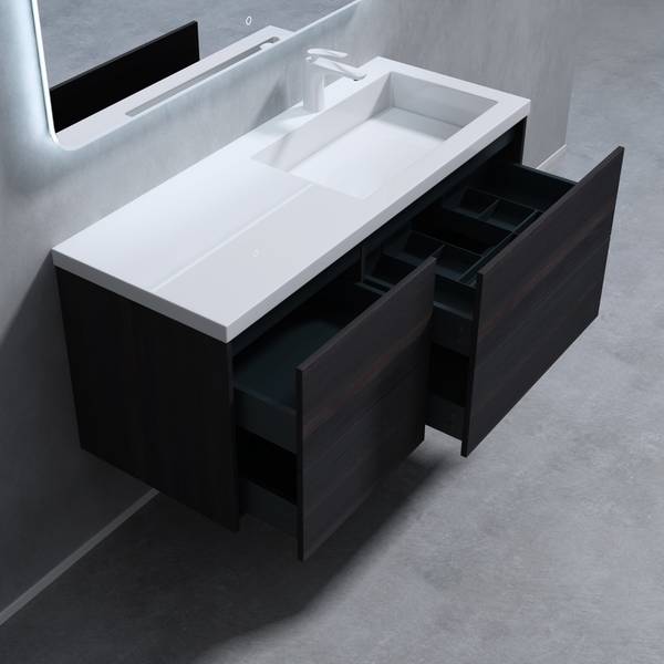 Waschtisch Moment Eiche Schwarzbraun Dekor