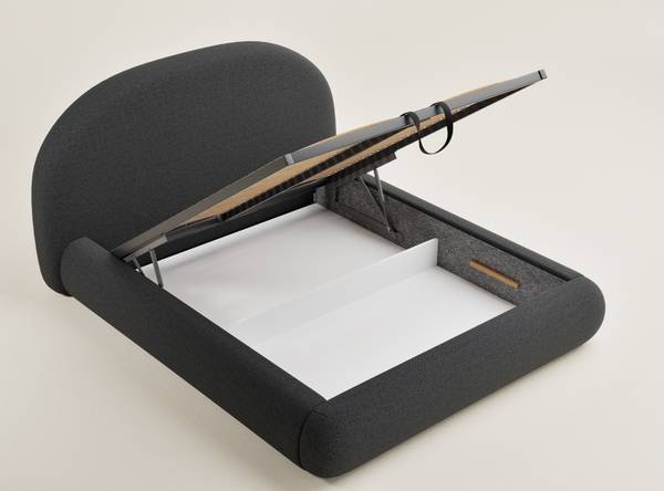 Polsterbett Maumere Graphit - Liegefläche Breite: 180 cm