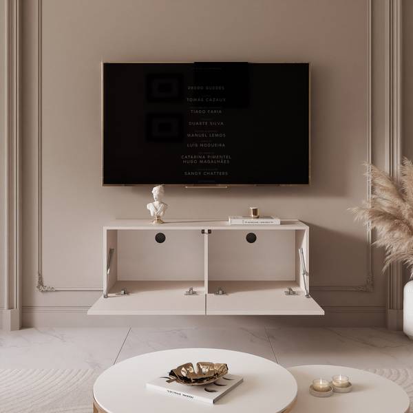 TV-Hängeboard ANGEL Beige - Holzwerkstoff - 100 x 36 x 40 cm