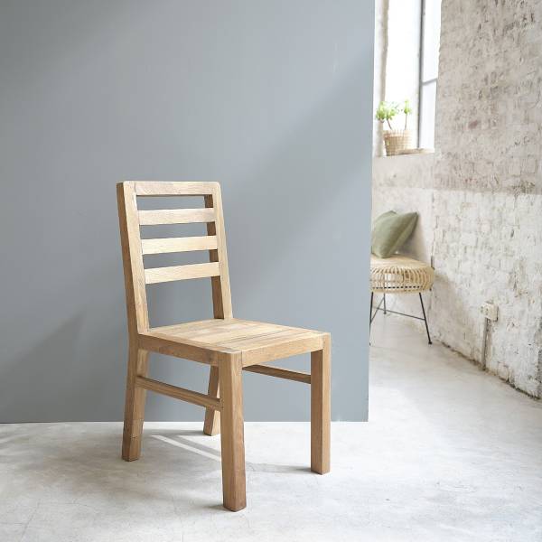 Stuhl CARGO Beige - Massivholz - 48 x 94 x 50 cm