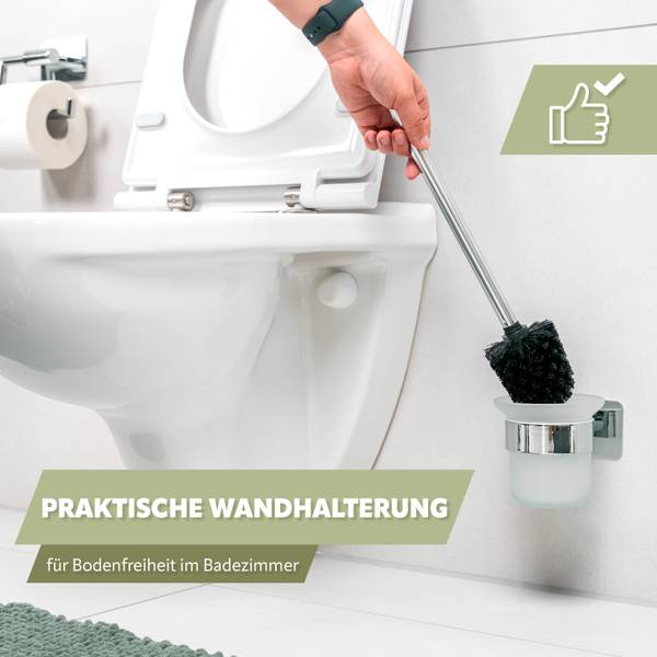 Toilettenbürste Lucente Tape 94081 Silber - Metall - 12 x 36 x 14 cm