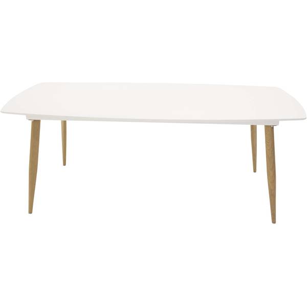 Table à manger polaire Blanc - Bois manufacturé - 100 x 75 x 240 cm