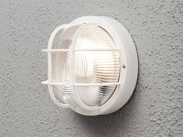 LED Kellerleuchte Weiß, Ø18,5cm Weiß