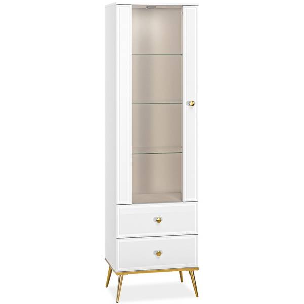 Armoire vitrine ISORIA Blanc - ABS - 55 x 190 x 40 cm