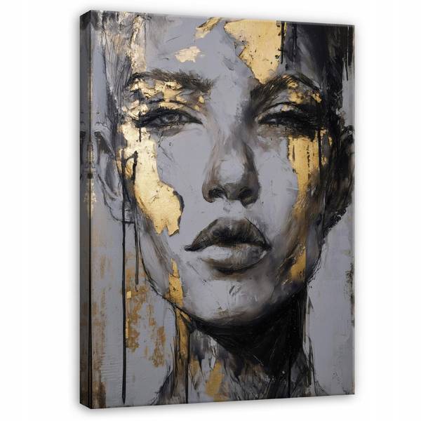 Leinwandbild Frau Abstrakt 70 x 100 x 3 cm