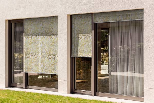 Außenrollo Schema Ignotus Gelb - Textil - 40 x 180 x 1 cm