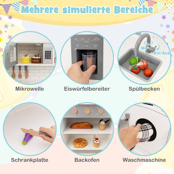 Eck Spielküche FY32202 Weiß - Holzwerkstoff - 92 x 94 x 122 cm