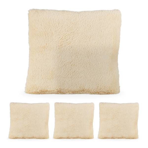 4 x flauschige Kissen creme kaufen