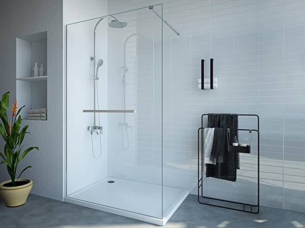 Duschwand KRISTEN Silber