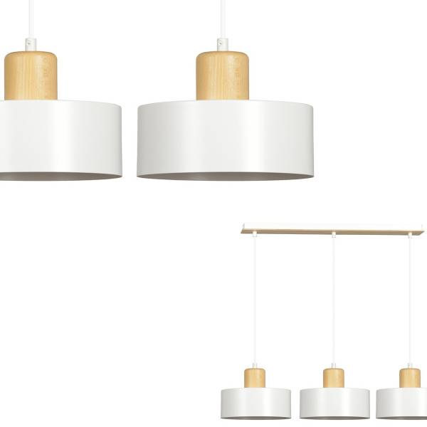 Pendelleuchte VK86818473 Weiß - Stahl - 1 x 100 x 80 cm