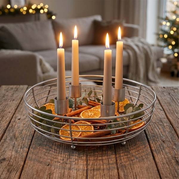 Adventskranz Metallschale kaufen