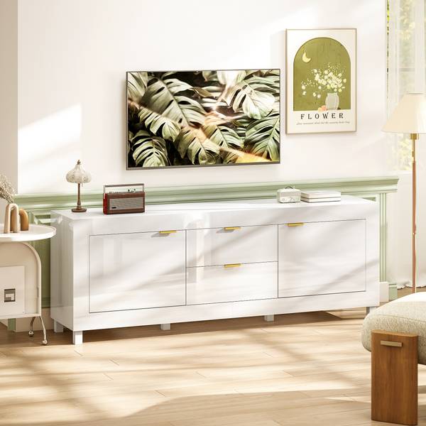 TV-Schrank 83B-694V90WT Weiß - Holzwerkstoff - 40 x 66 x 180 cm