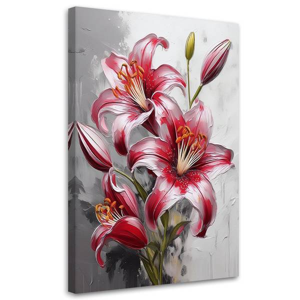 Canvas schilderij Bloemen 20 x 30 cm