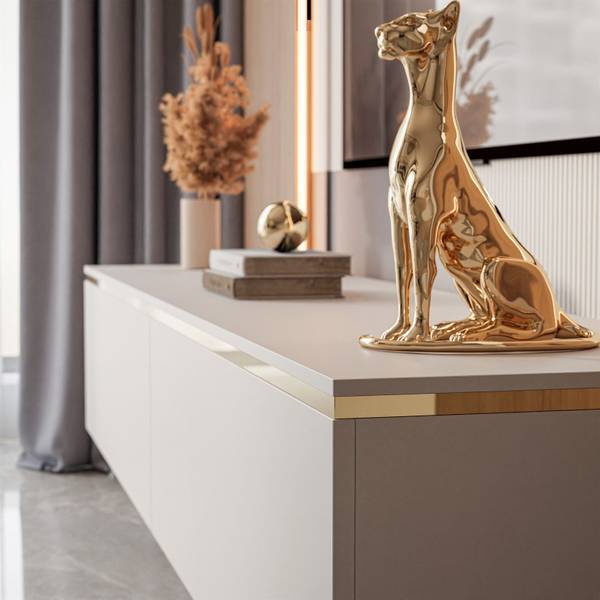 RTV-Schrank AURORA Hängend Beige - Holzwerkstoff - 180 x 32 x 40 cm