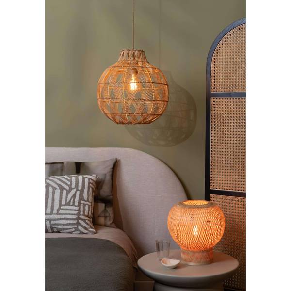 Deckenleuchte Barbados Braun - Bambus - 35 x 17 x 17 cm