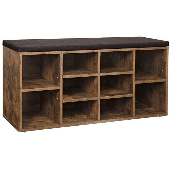 Schuhregal Schwarz - Holzwerkstoff - 104 x 48 x 30 cm