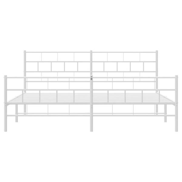 Bettgestell mit Kopf und Fußteil X861 Weiß