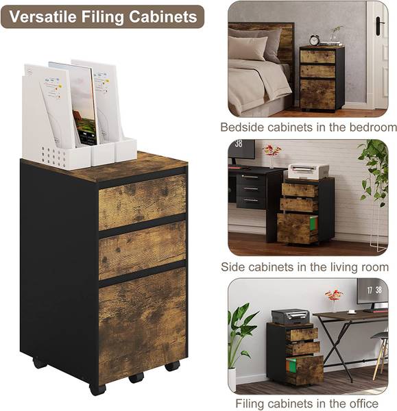 Aktenschrank mobil Bree Eiche Dunkel