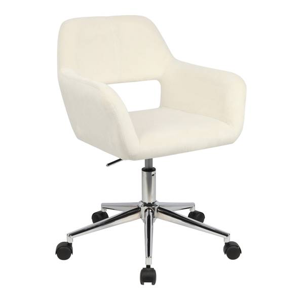 Schreibtischstuhl JILL Beige - Samt - 56 x 85 x 42 cm